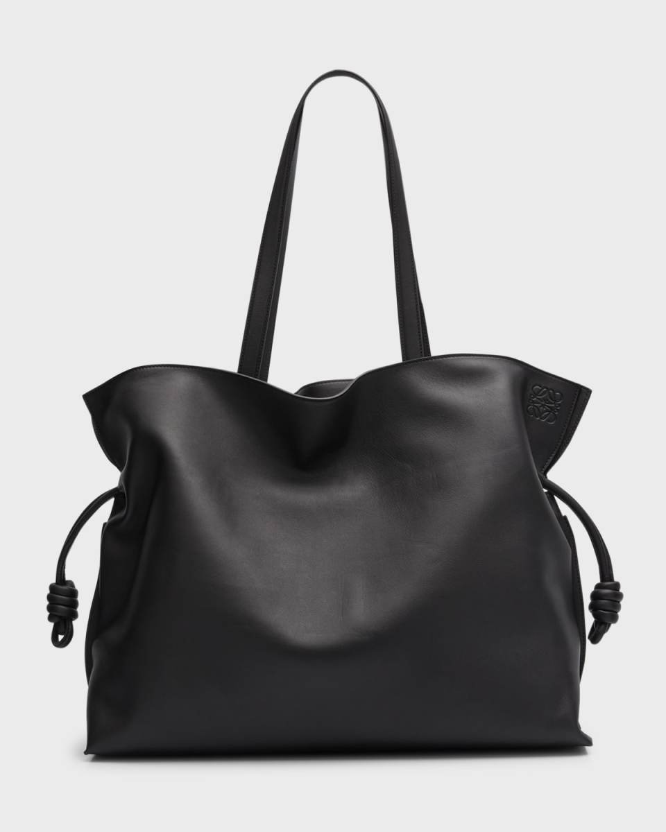 Flamenco XL Shoulder Bag in Napa Leather with Blind Embossed Anagram